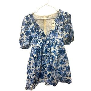 NWT ABERCROMBIE FLORAL TIE FRONT MEDIUM SUNDRESS